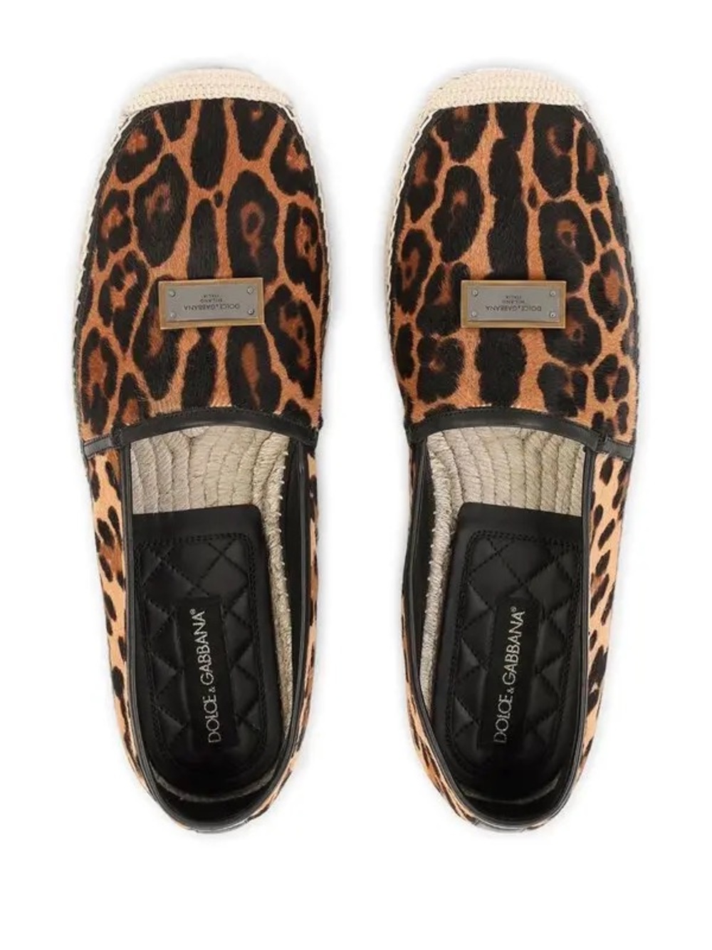 Dolce & Gabbana Leopard Print Espadrilles - Brown/Black/Cream